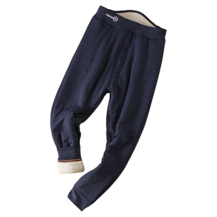 陆陆福新儿童驼绒棉裤冬季加厚男童保暖裤5层中大童夹棉校服神器