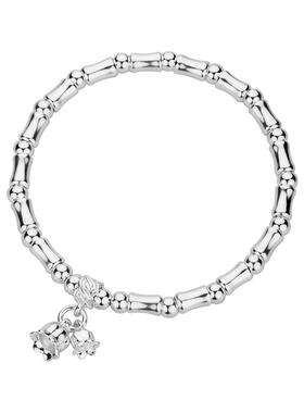 顺钦银楼足银暴富小花手链生日礼