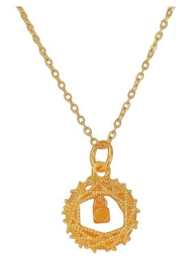 织梦金色圆环灵动水滴项链