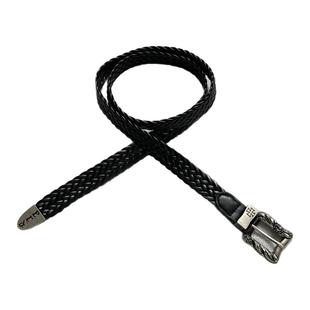 忧郁的二代皮带十字架朋克风手工编织麻绳克罗腰带男女暗黑小众潮