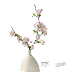 仿真花樱花客厅室内桌面摆件假花奶油风绢花玄关家居插花装饰花艺