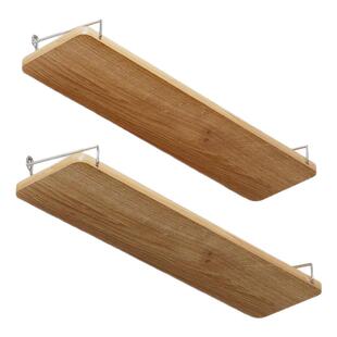 墙上置物架免打孔一字隔板实木木板壁挂式挂墙书架墙壁悬空置物板