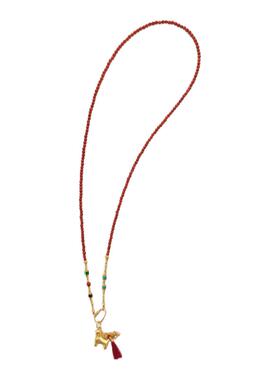 新中式罗盘吊坠配链南红玛瑙毛衣链新中式可拆卸项链黄金吊坠挂链