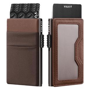 Vulkit侧推卡盒防消磁自动弹出式卡包卡套屏蔽RFID防盗刷银行卡夹