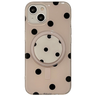 启乾 磁吸波点带支架背贴iPhone17/16手机壳适用苹果15硬壳14promax高级感13小众12日韩风11新款秋冬女神气质