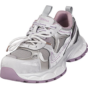 加大码女鞋41一43爆款单鞋2026春季新款松糕底脚宽胖肥休闲老爹鞋