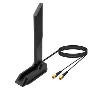 FENVi 台式机电脑主板wifi天线信号增强三频延长线磁吸高增益接收器2.4G/5G/6G无线网卡路由器12DBi折叠天线