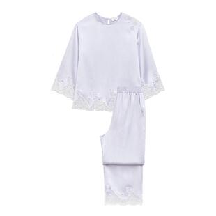 MANITO/曼尼陀Windy 蕾丝拼接睡衣套装桑蚕丝优雅家居服