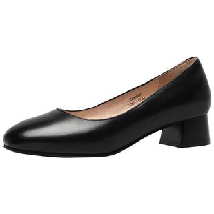 金猴单鞋通勤空姐面试女鞋春季职业工作妈妈鞋浅口女士皮鞋女鞋子