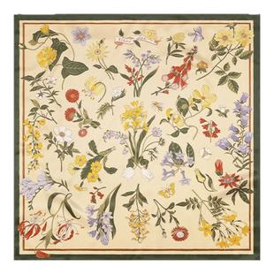 xinuosichou惜诺 未闻花名 真丝丝巾系脖 桑蚕丝中方巾丝巾送礼物