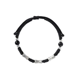 炙真银楼925纯银竹节手链男款高级感国风复古编织情侣手绳情人节