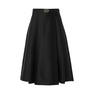 【小黑裙】朗姿/LIME莱茵优雅进口丝毛感面料高腰半裙26年春新款