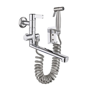 厨房入墙式水龙头单冷洗菜盆可现在加长洗衣池阳台横向摇摆拖把池