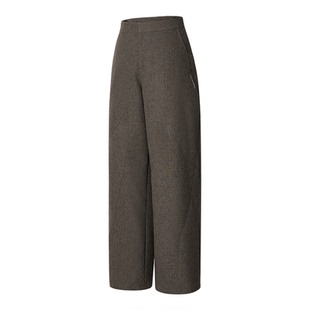 【26春新品】UPONPRO 都市线 榆木棕汉麻混纺宽松简约阔腿裤长裤