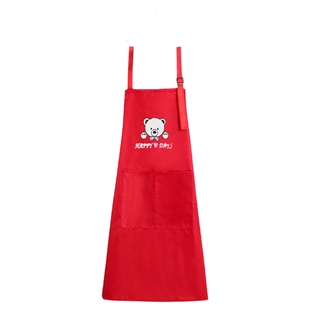 桃皮绒防水防油围裙定制logo卡通印花图案幼儿园儿童书法画画围兜