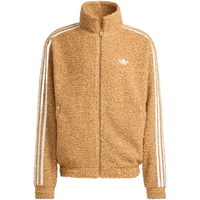 滔搏adidas阿迪达斯三叶草男子休闲针织毛绒立领夹克外套KS5274