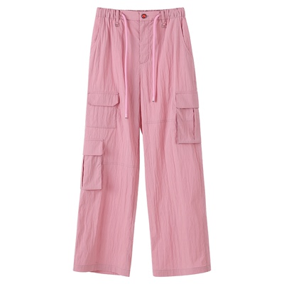 NancyCavally修腿多口袋直筒长裤