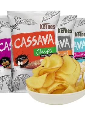 克恩兹木薯片进口网红原切薯片