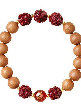 【天猫优选】2026天然桃木手串女