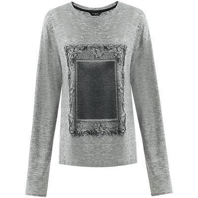 COCOBELLA花纱灰印花长袖T恤