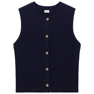 OCHIRLY欧时力  小香风坑条针织马甲外套女背心开衫空调衫春夏