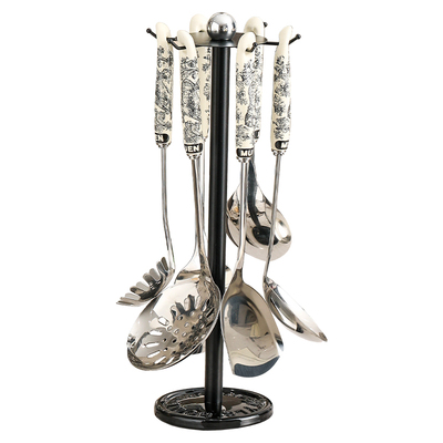 漫时光锅铲七件套不锈钢厨具套装家用厨房炒菜铲子勺全套加厚炊具