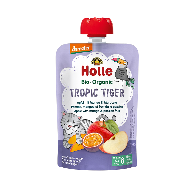 Holle 进口意大利有机唧唧装苹果伴芒果百香果蓉100g婴幼儿水果泥