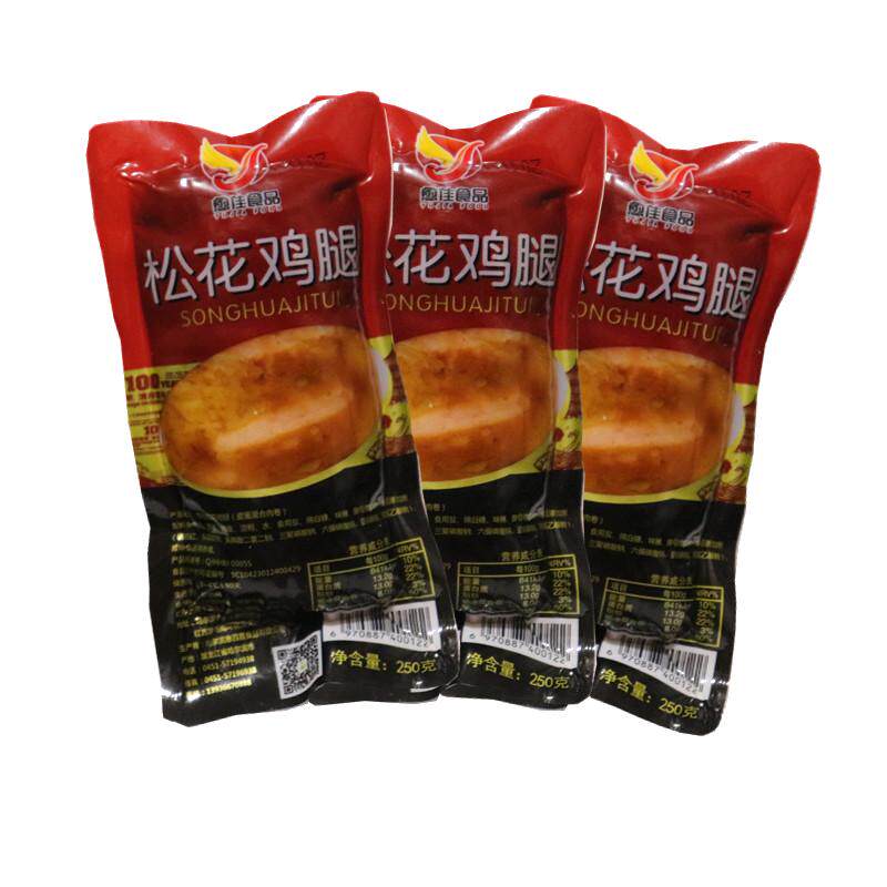 独立包装愈佳松花鸡腿熏烤鸡肉
