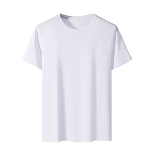 浪莎男士短袖男款纯棉白色Tt恤薄款全棉圆领打底上衣老头半袖汗衫