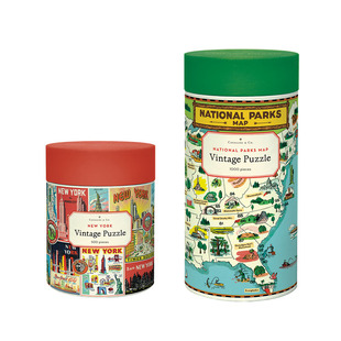 美国CAVALLINI拼图天体复古1000片500益智蝴蝶植物花卉成人版拼图