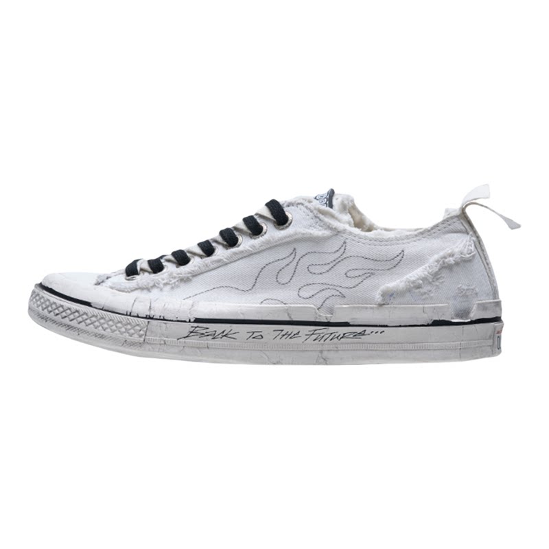 【鹿晗同款】xVESSEL 三方联名秋季板鞋裂痕低帮帆布鞋男女同款