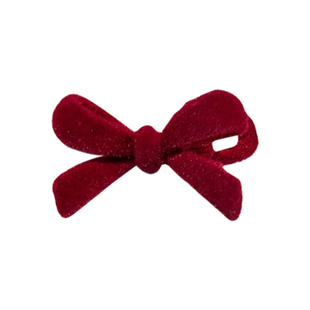 红色蝴蝶结发夹侧耳边夹短发尴尬期发卡订婚新娘发饰新年无痕夹子