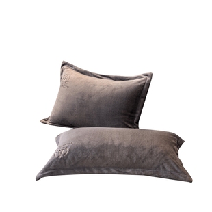 牛奶绒枕套一对装冬季加绒枕头套48x74单个儿童珊瑚绒枕芯内胆套