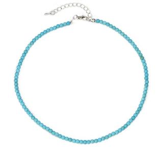 新款超细优化绿松石项链女复古简约做旧原创ins时尚气质女神礼物