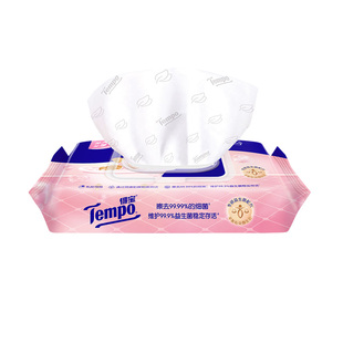 Tempo益生菌系列湿厕纸得宝黄油小熊联名款可冲散40片多规格任选