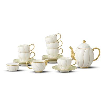 国瓷永丰源盛世玉兰17头咖啡具