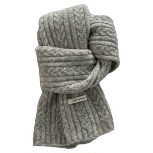 苏杭芭黎旗舰店灰色围巾女冬季2025新款26含羊毛混纺加厚学生韩系氛围感女生围脖