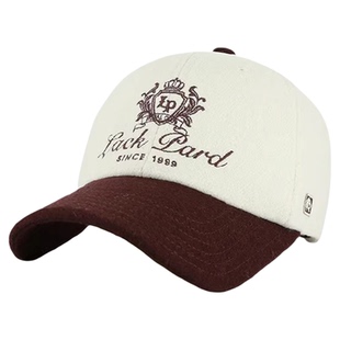 lackpard力可派帽子新款羊毛混纺学院风棒球帽加厚保暖复古棒球帽
