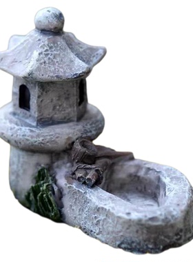 迷你水池塔楼微景观装饰材料盆景