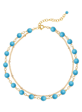 terra天然青蓝绿松石双层手链