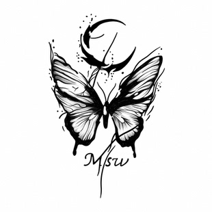 自选8张 蝴蝶纹身贴防水女持久性感草本刺青色高级感手臂锁骨小众