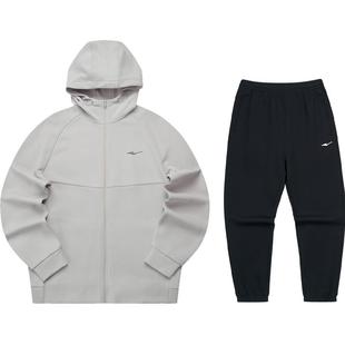 鸿星尔克运动套装男2025冬季男士新款针织外套运动服爸爸休闲男装