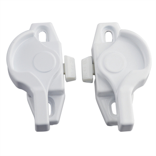 塑钢窗锁塑料门窗月牙锁推拉窗户防盗锁扣带滑扣移窗钩铝合金搭扣