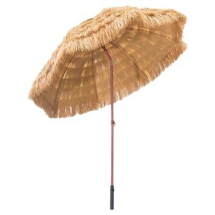 户外遮阳伞仿真稻草伞茅草伞大民宿庭院伞防水防晒折叠沙滩太阳伞