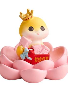 创意好运莲莲蛇年小摆件