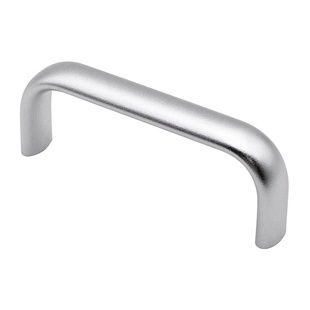 不锈钢椭圆拉手铝合金亚光黑色小拉手U型设备门把手机箱机柜提手