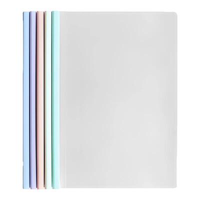 A4纸抽杆夹文件夹加厚透明固定