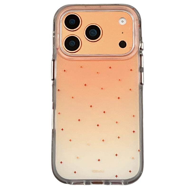 渐变橙星星适用苹果手机壳