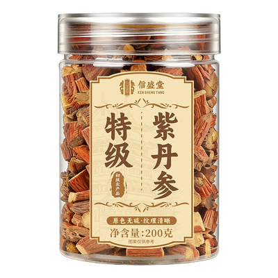 丹参中药材野生紫丹参片泡水三通