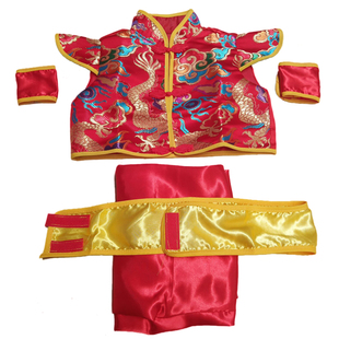 六一吉祥娃娃舞蹈演出服儿童武术表演服喜庆中国风幼儿新款打鼓服
